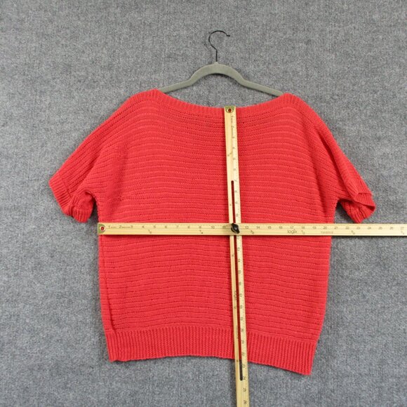 Ralph Lauren Sweater Womens XL Pink Linen Loose Knit Pull Over Beach Preppy LRL - Picture 8 of 11